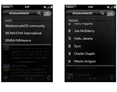 Lists, Trend, Configurable Menus